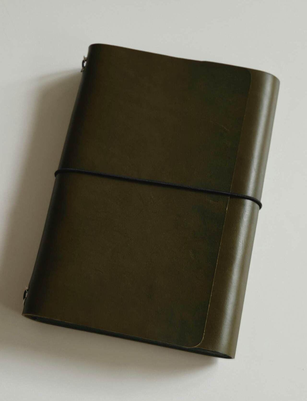Handmade Passport size Italian Leather Journal Cover, Personalized Notebook Cover, Refillable Leather Journal, Custom Leather Notebook