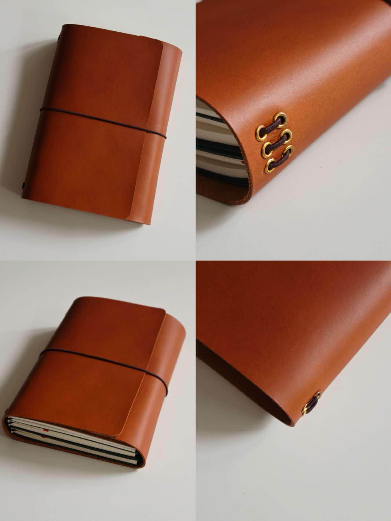 Handmade A6 Italian Leather Journal Cover, Personalized Notebook Cover, Refillable Leather Journal, Custom Leather Notebook, Gift for Writer