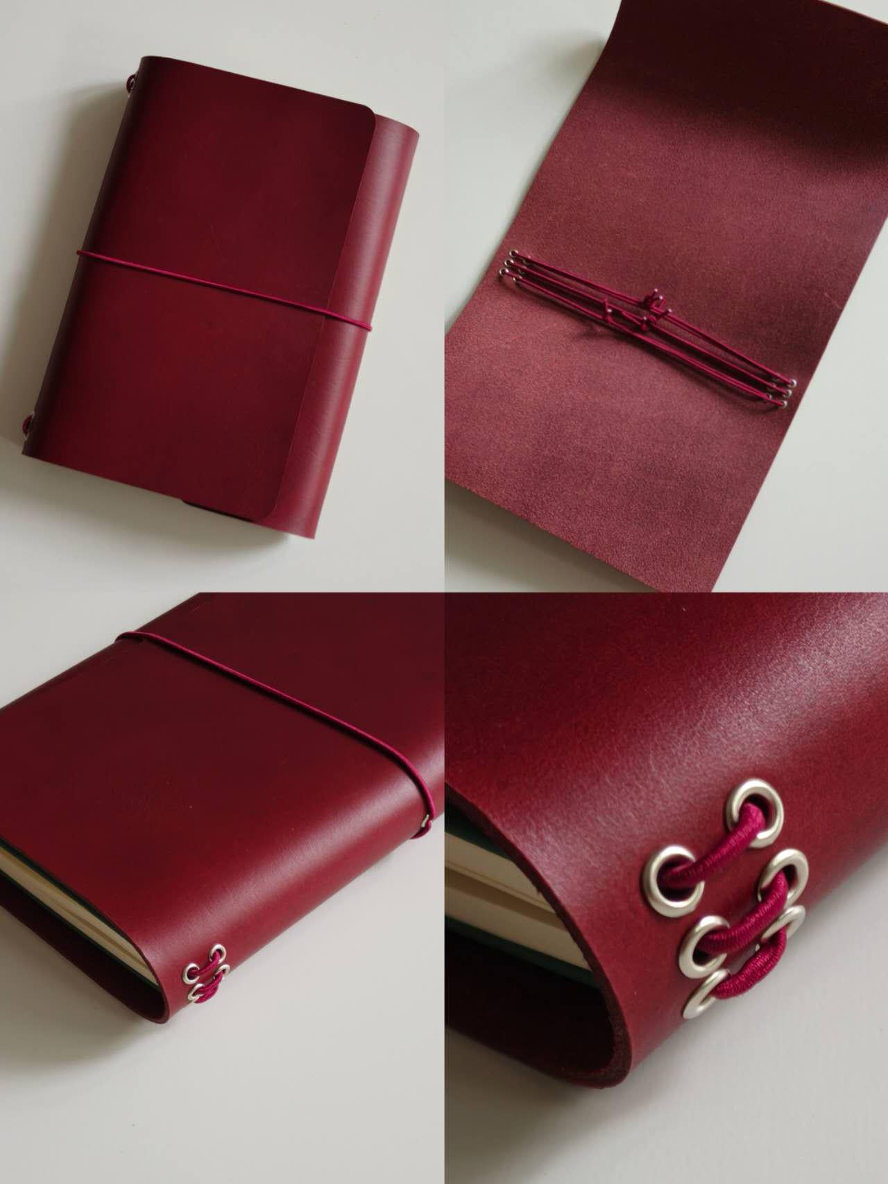 Handmade A6 Italian Leather Journal Cover, Personalized Notebook Cover, Refillable Leather Journal, Custom Leather Notebook, Gift for Writer