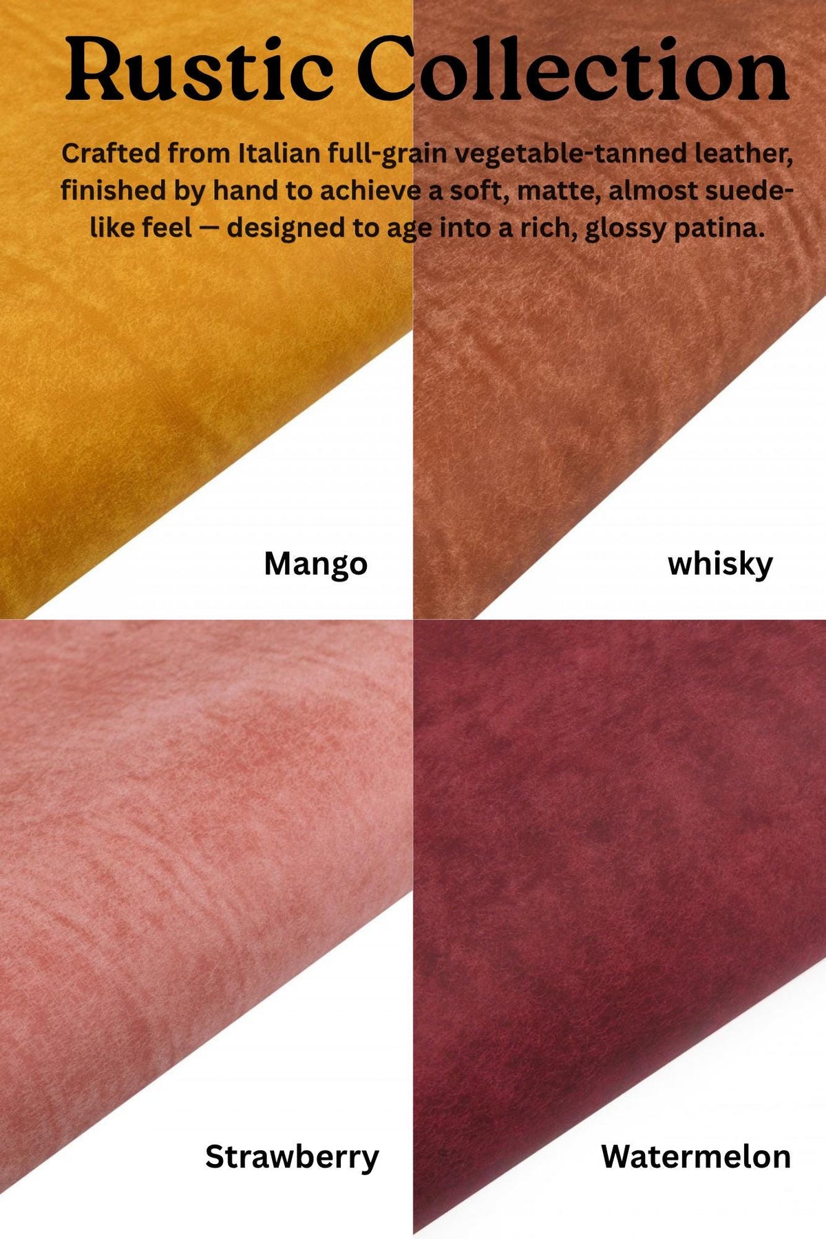 A6 Trifold Italian Leather Journal Cover with Pockets