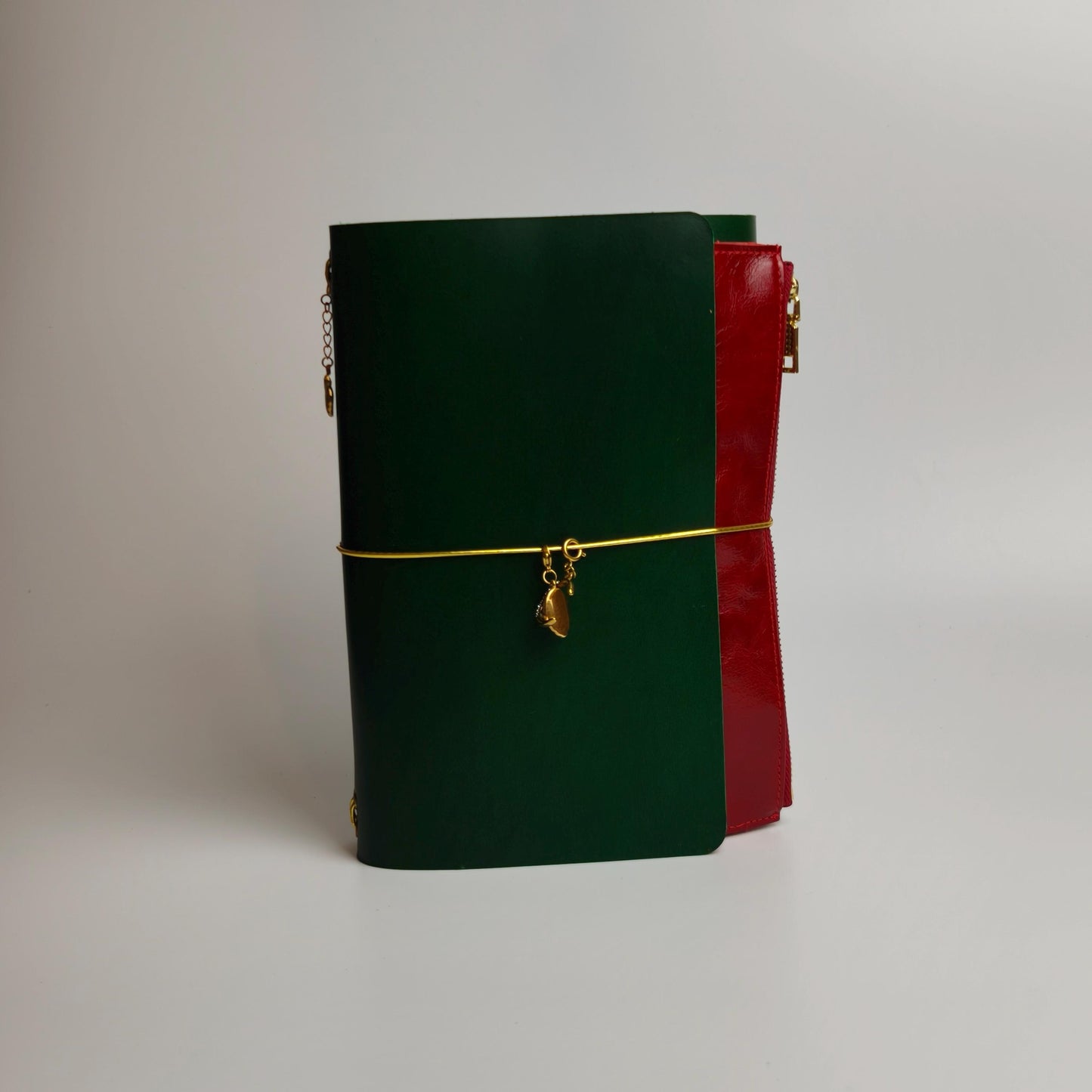 Leather Portfolio for A5 Journal Cover | Leather Organizer Folder with Zipper Pocket | A5 Notebook Holder | Kindle & Passport Organizer
