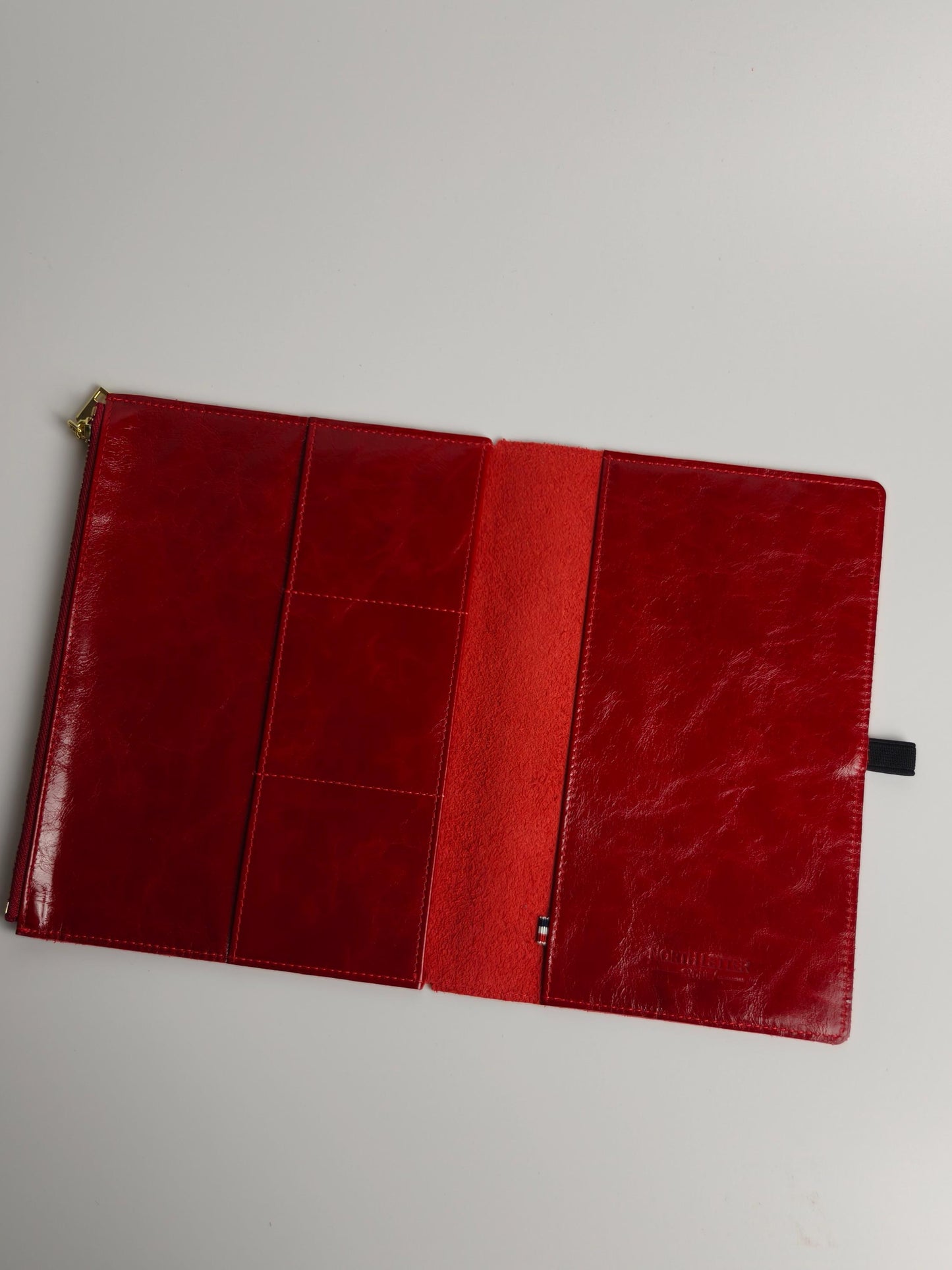 Leather Portfolio for A5 Journal Cover | Leather Organizer Folder with Zipper Pocket | A5 Notebook Holder | Kindle & Passport Organizer