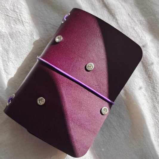 Rhinestone Italian Leather Journal Cover