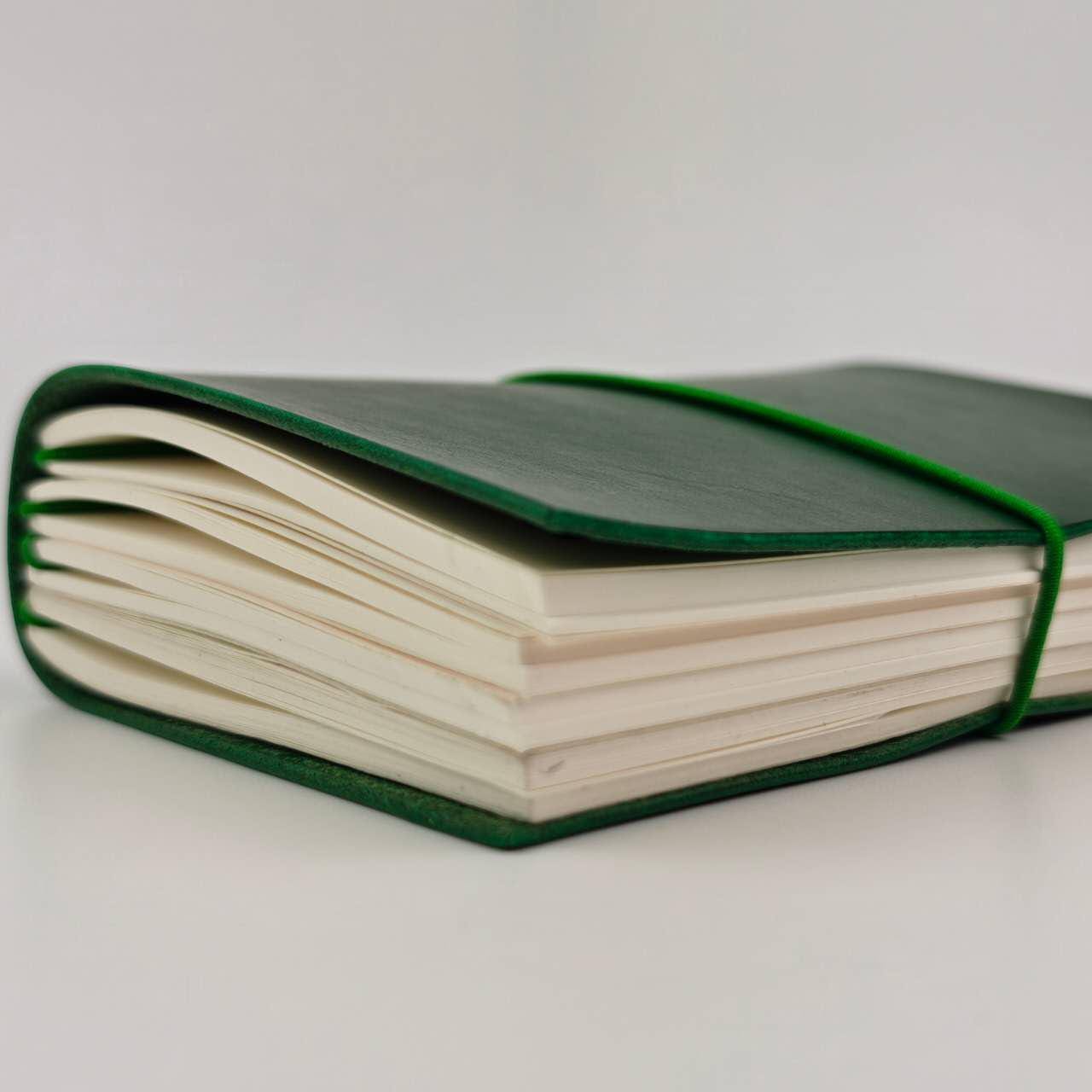 Handmade A5 Italian Bi-fold Leather Journal Cover, Personalized Notebook Cover, Refillable Leather Journal, Custom Leather Notebook